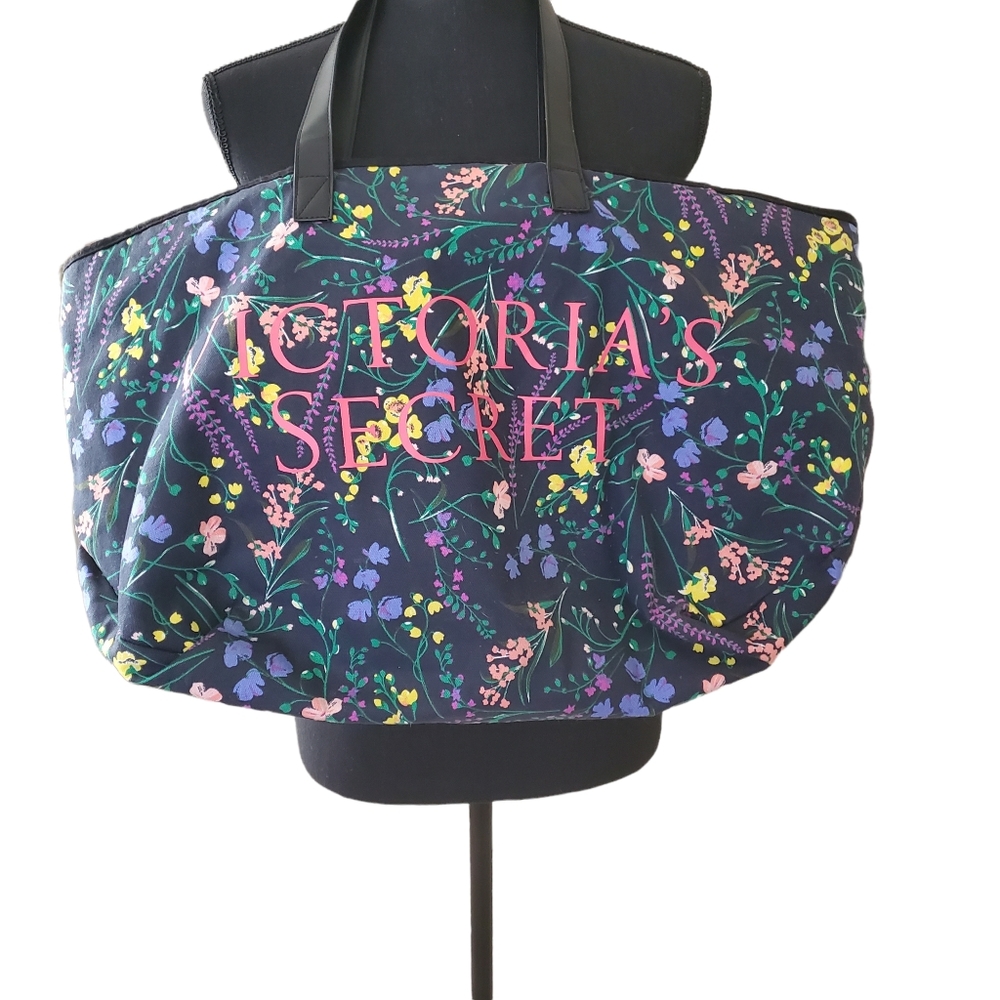 Victoria's Secret oversized floral tote bag